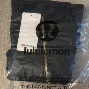 lululemon athletica Cropped Black Nulu Define Jacket with Gold Zipper